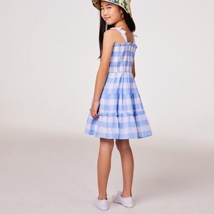 Janie and Jack Gingham Blue and White Toddler Dress